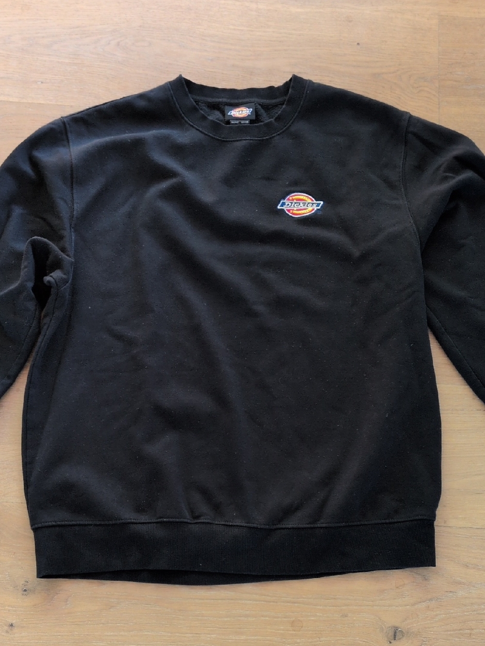 Dickies Black Crewneck Sweatshirt with Small Logo Patch Size XL